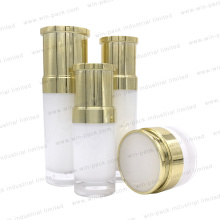 Luxury Acrylic Pump Lotion Bottle Shiny Gold Color Cap and Collar in 30ml 50ml 80ml 150ml
